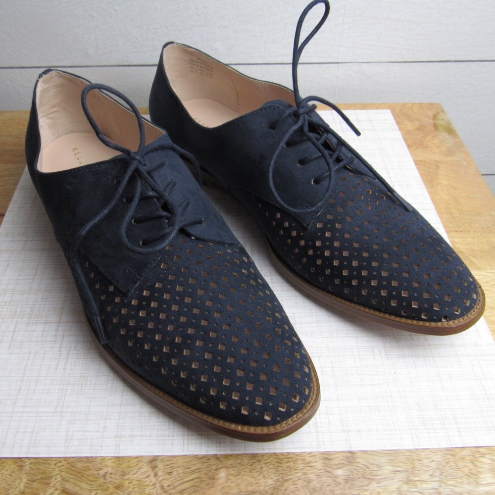 Kelly and Katie navy blue oxford